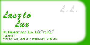 laszlo lux business card